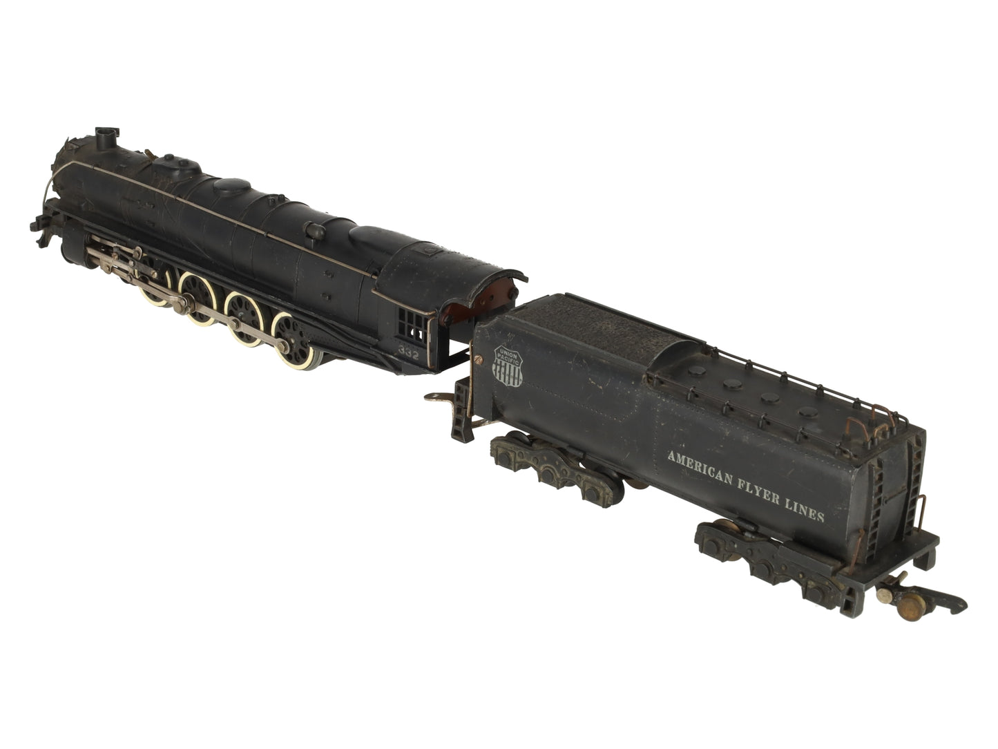 American Flyer 332 Vintage S Union Pacific 4-8-4 Steam Locomotive & Tender