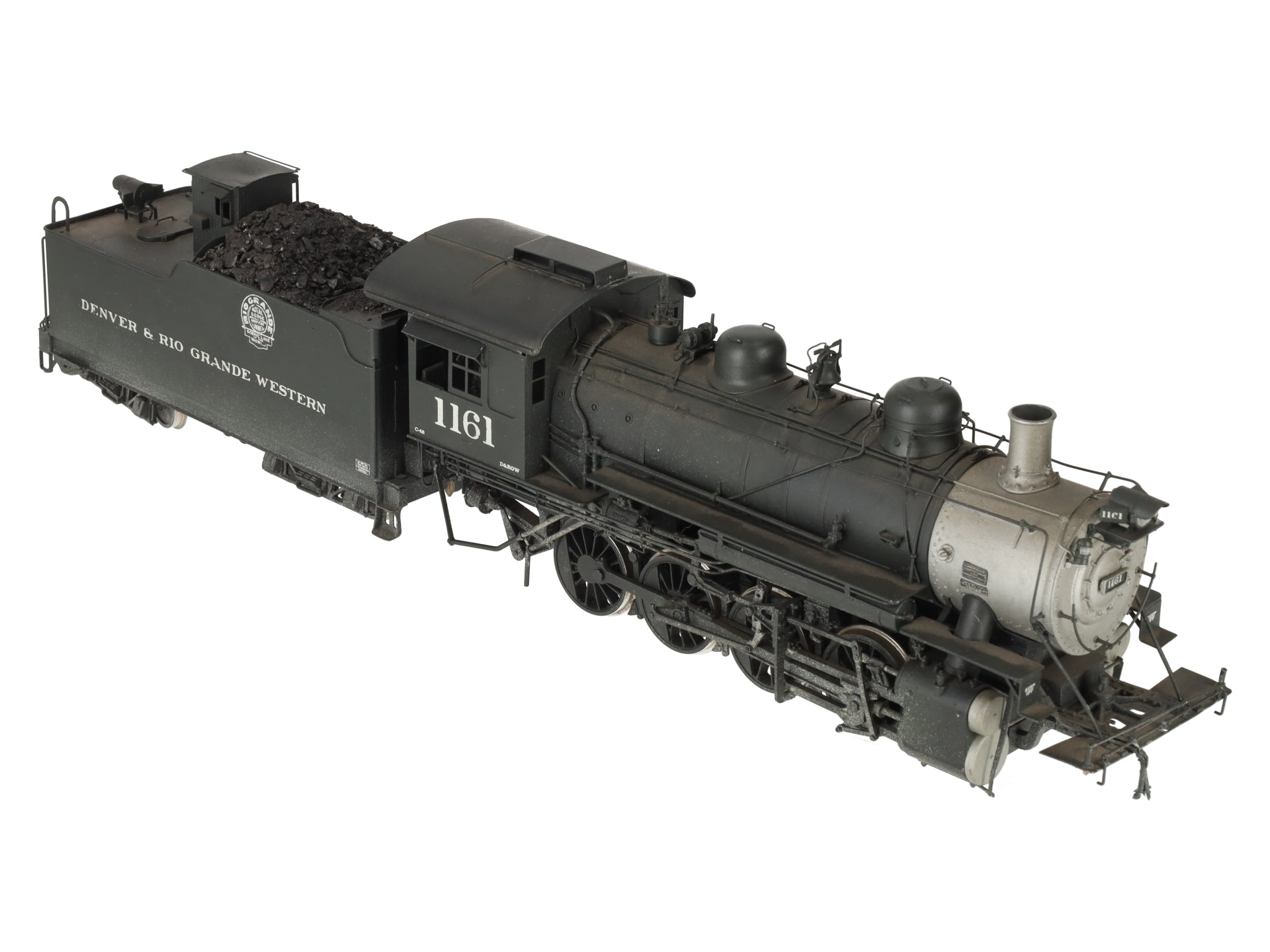 Pacific Fast Mail O Scale BRASS D&RGW 2-8-0 C-48 Steam Loco & Tender - Painted