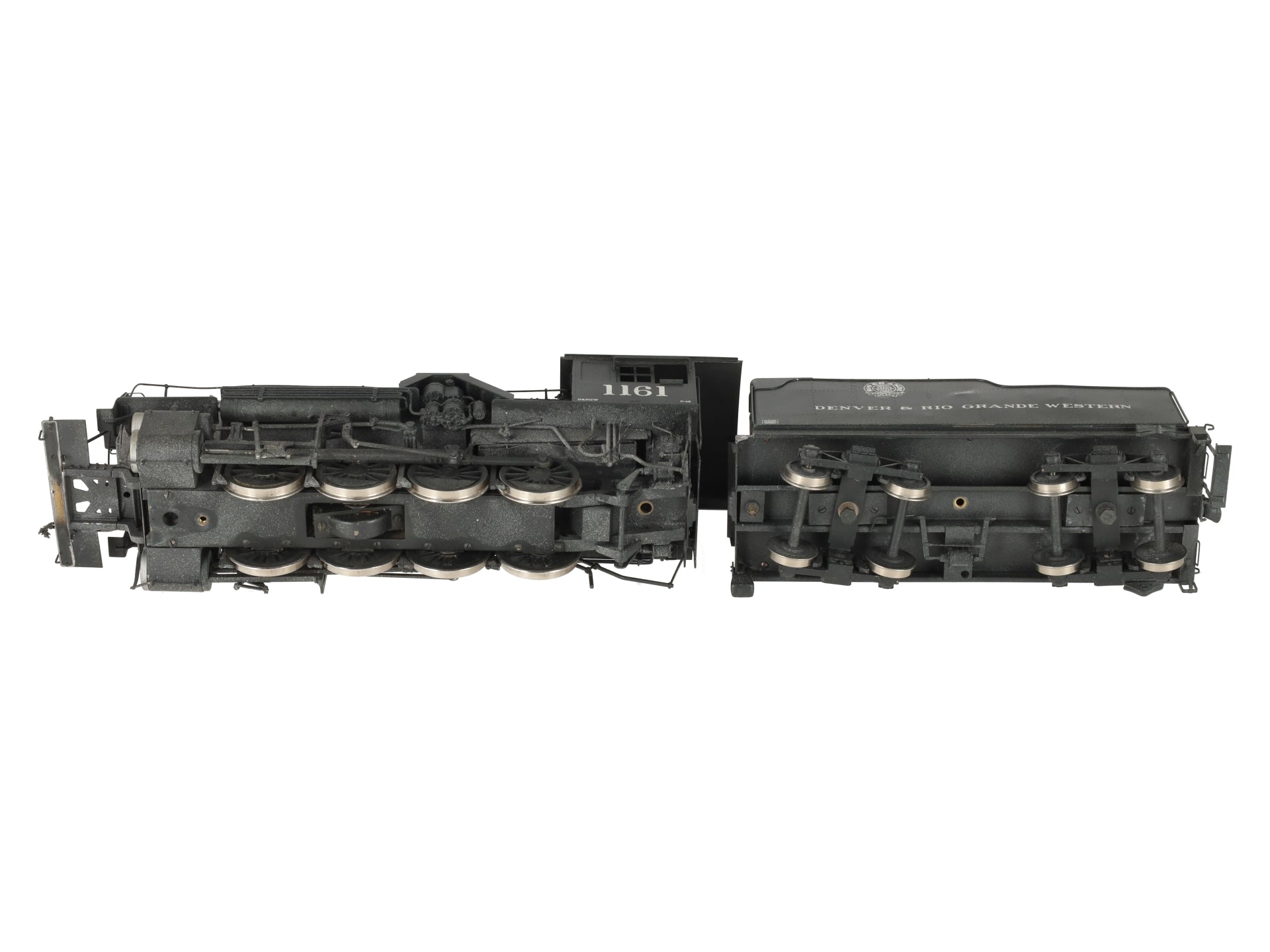 Pacific Fast Mail O Scale BRASS D&RGW 2-8-0 C-48 Steam Loco & Tender - Painted
