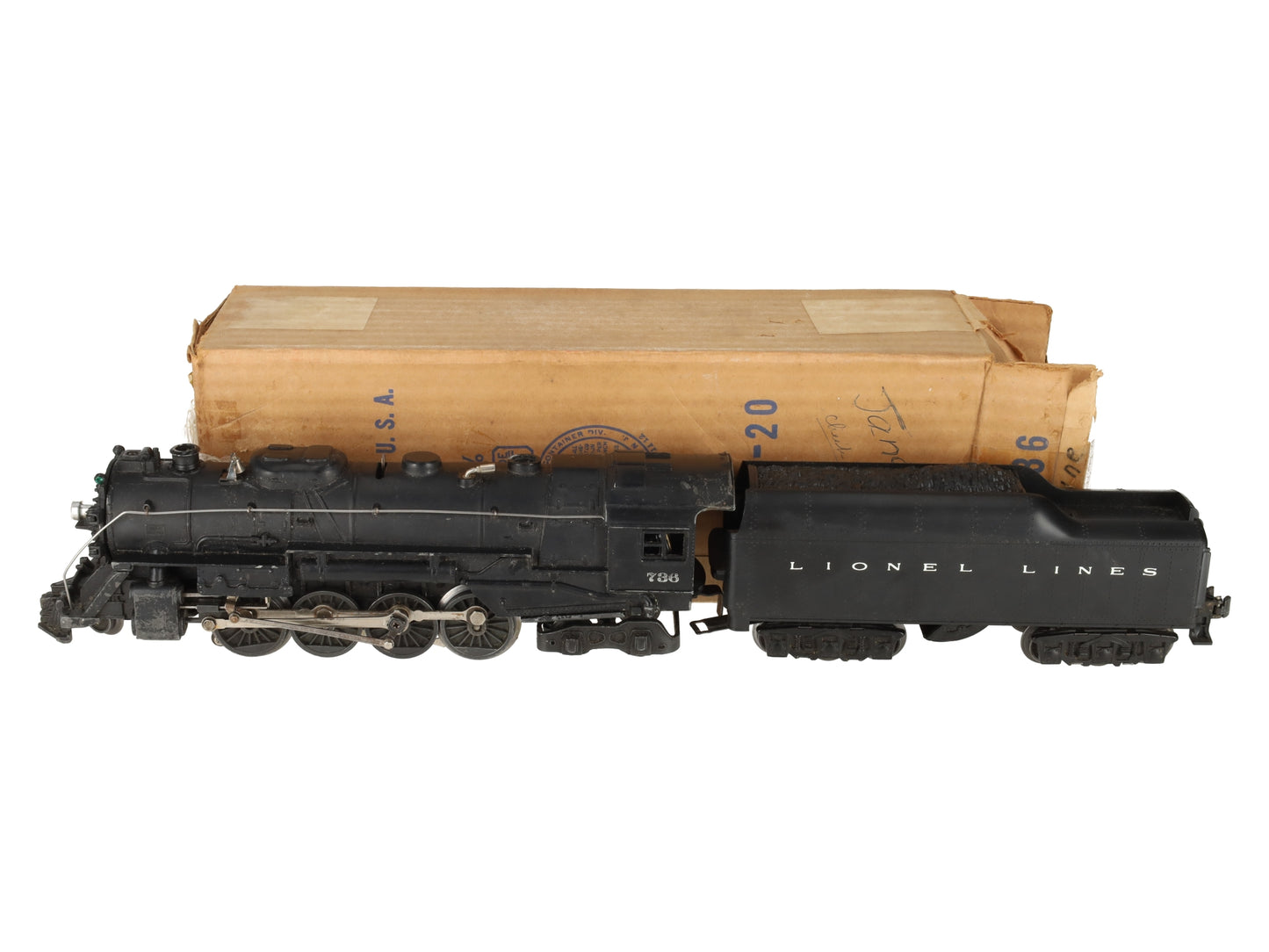 Lionel 736 Vintage O 2-8-4 Berkshire Steam Locomotive with 2671WX Tender VG
