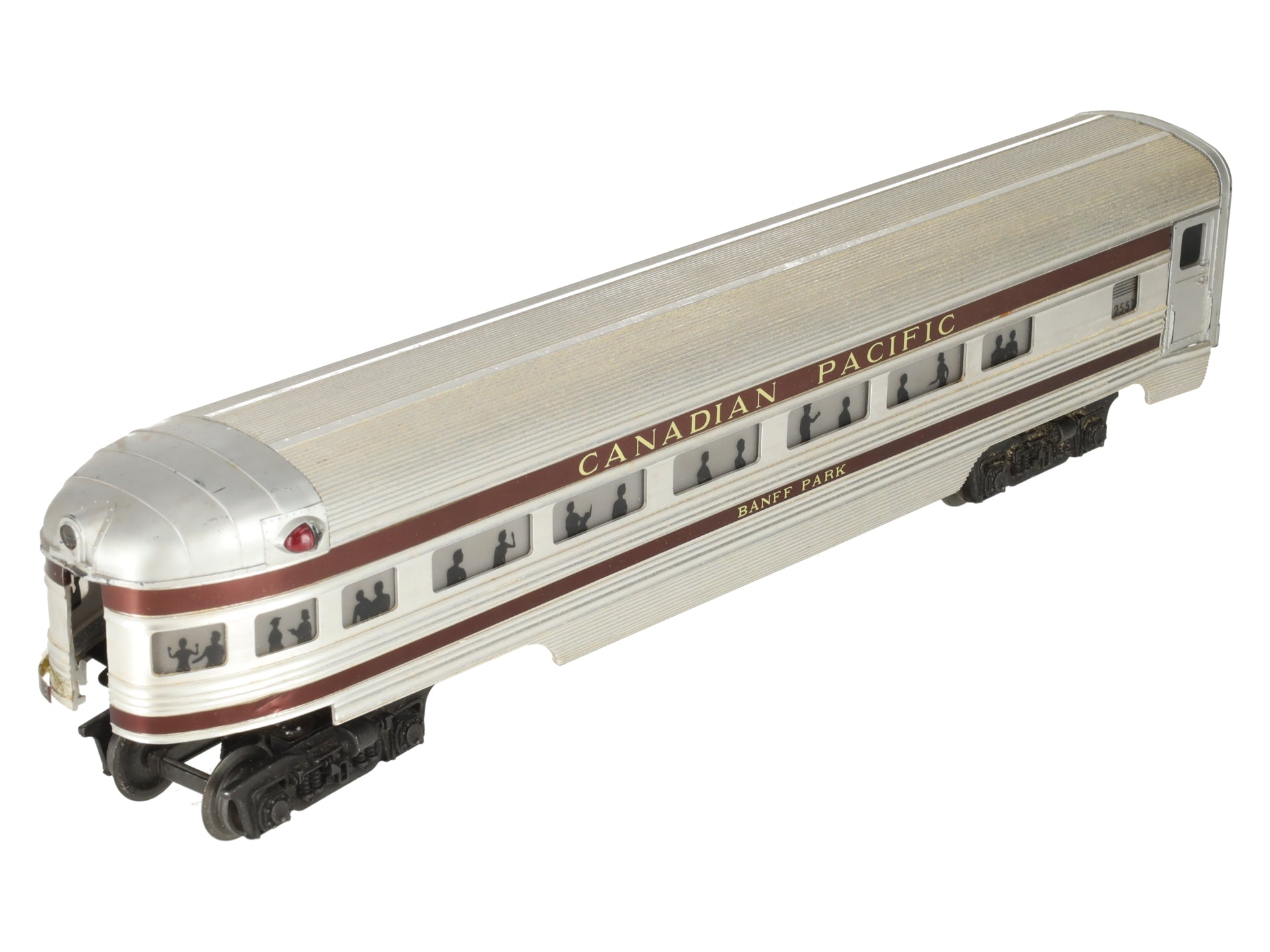 Lionel 2551 Vintage O Canadian Pacific Banff Park Aluminum Observation Car/Box