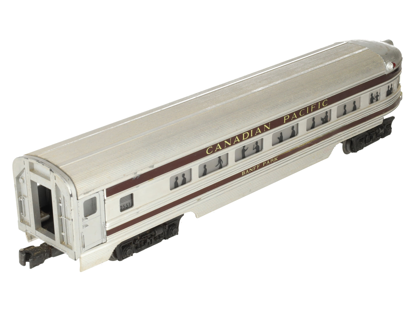 Lionel 2551 Vintage O Canadian Pacific Banff Park Aluminum Observation Car/Box
