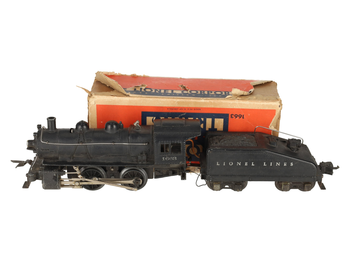 Lionel 1663 Vintage O Prewar 0-4-0 Steam Switcher & Tender VG