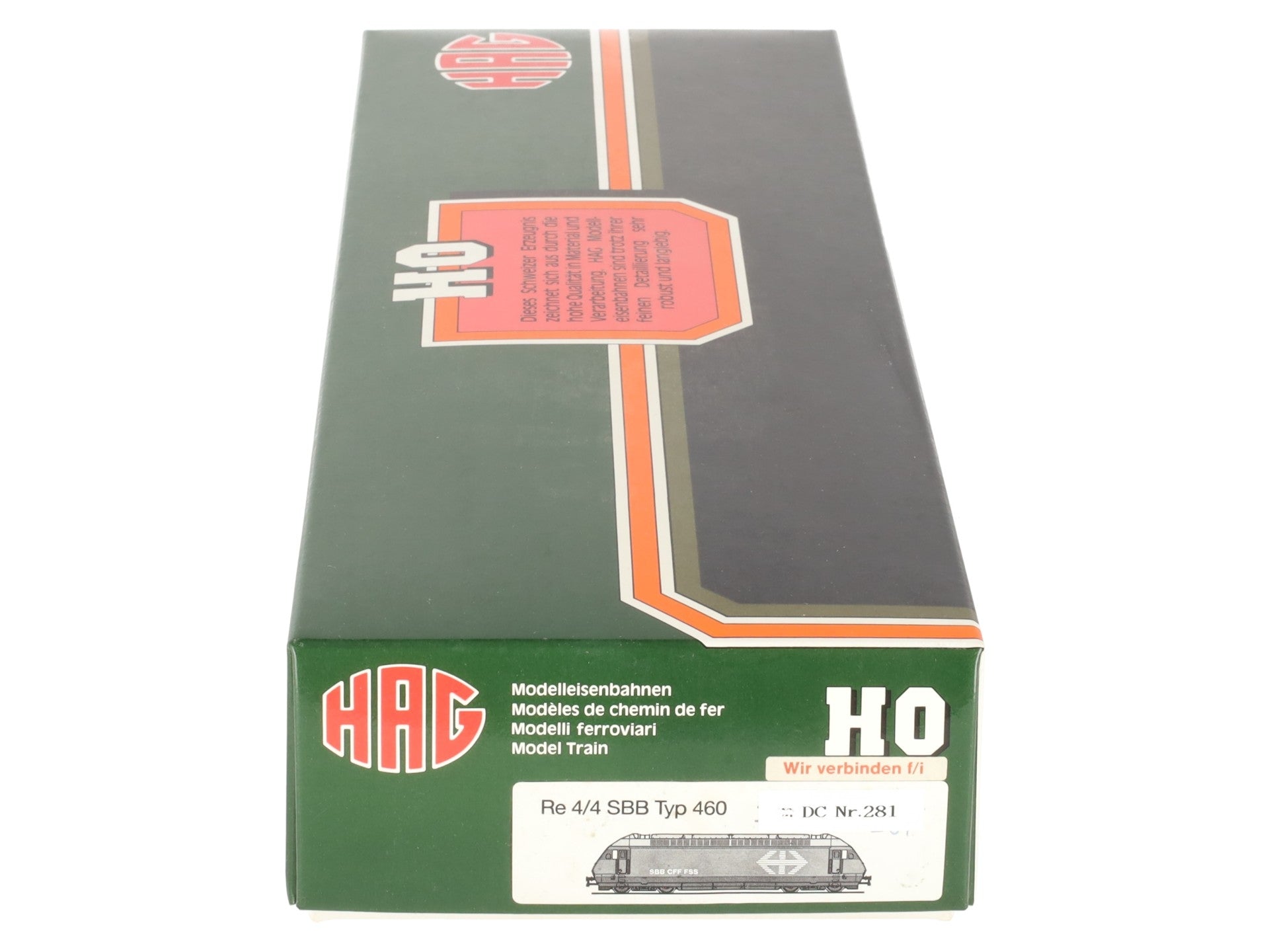 HAG 281 SBB Wir Verbinden f/i Re 4/4 Electric Locomotive #460 035-7 EX/Box