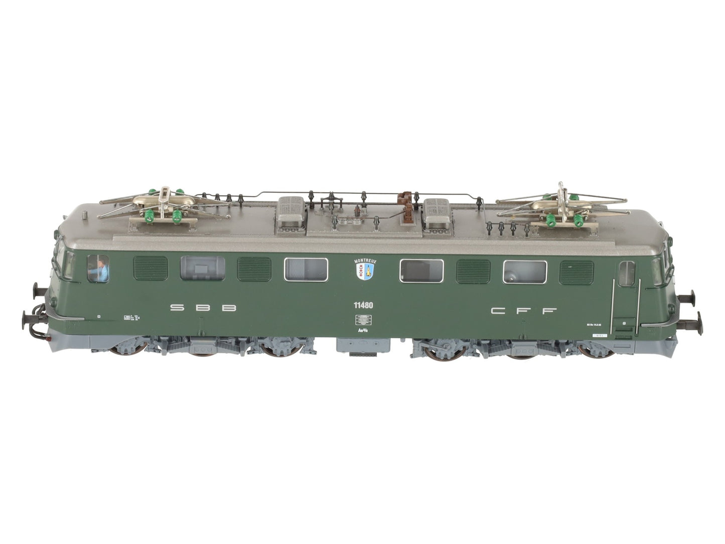 HAG 123 HO SBB Ae 6/6 Stadtelok grun Electric Locomotive #11480 EX/Box