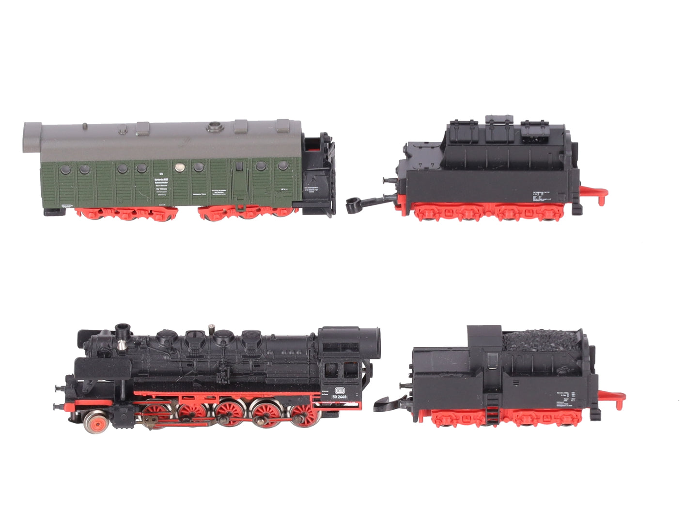 Marklin 81360 Z DB Steam Powered Rotary Snowplow Train Set (Set of 4) LN/Box