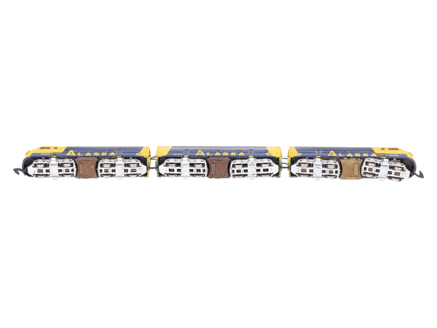 Marklin 8819 Z Scale Alaska Railroad EMD F7 ABA Diesel Locomotive Set EX/Box