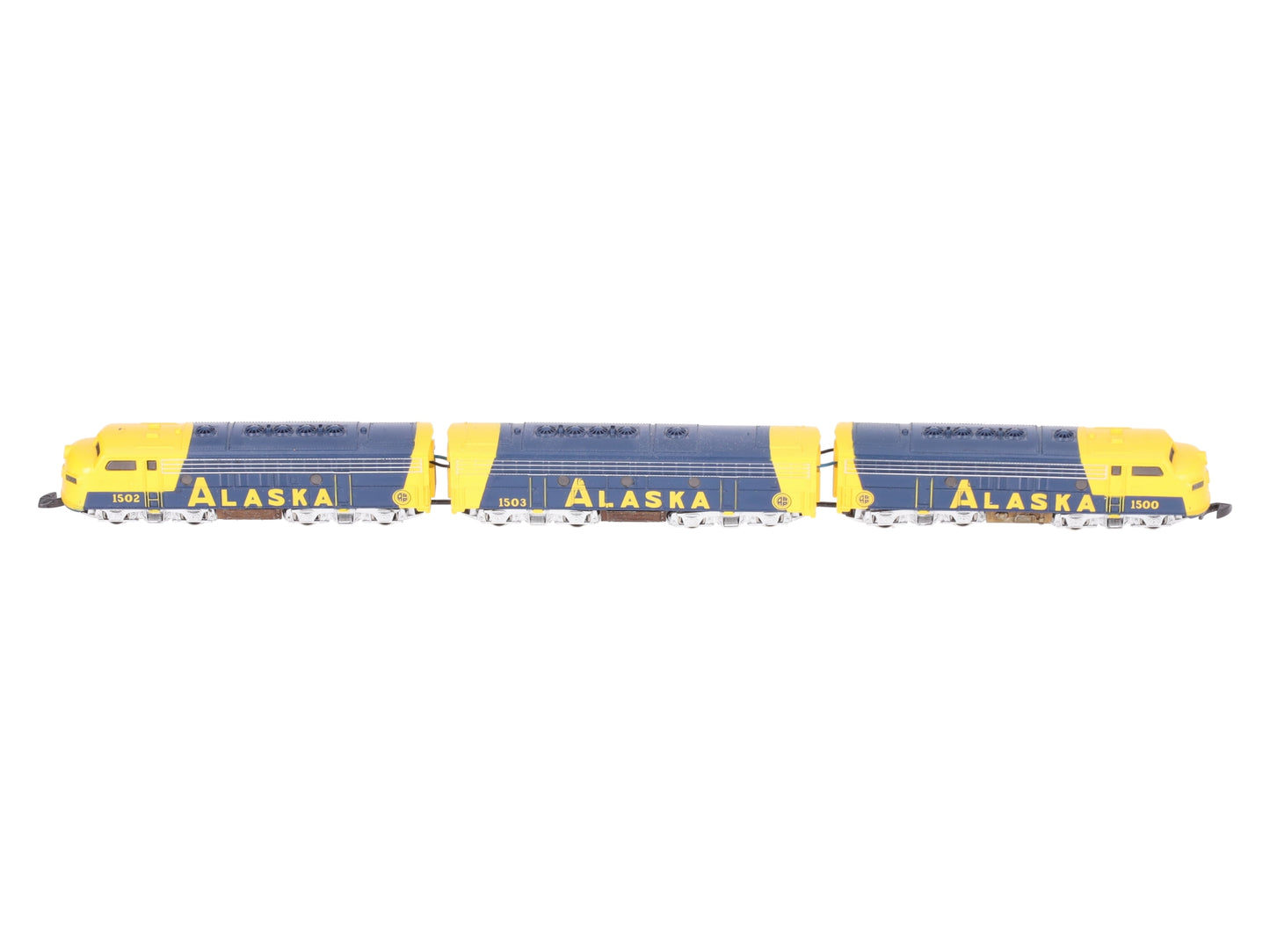 Marklin 8819 Z Scale Alaska Railroad EMD F7 ABA Diesel Locomotive Set EX/Box