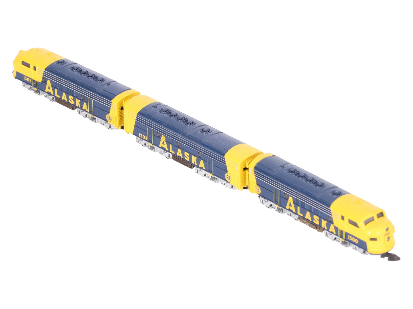 Marklin 8819 Z Scale Alaska Railroad EMD F7 ABA Diesel Locomotive Set EX/Box