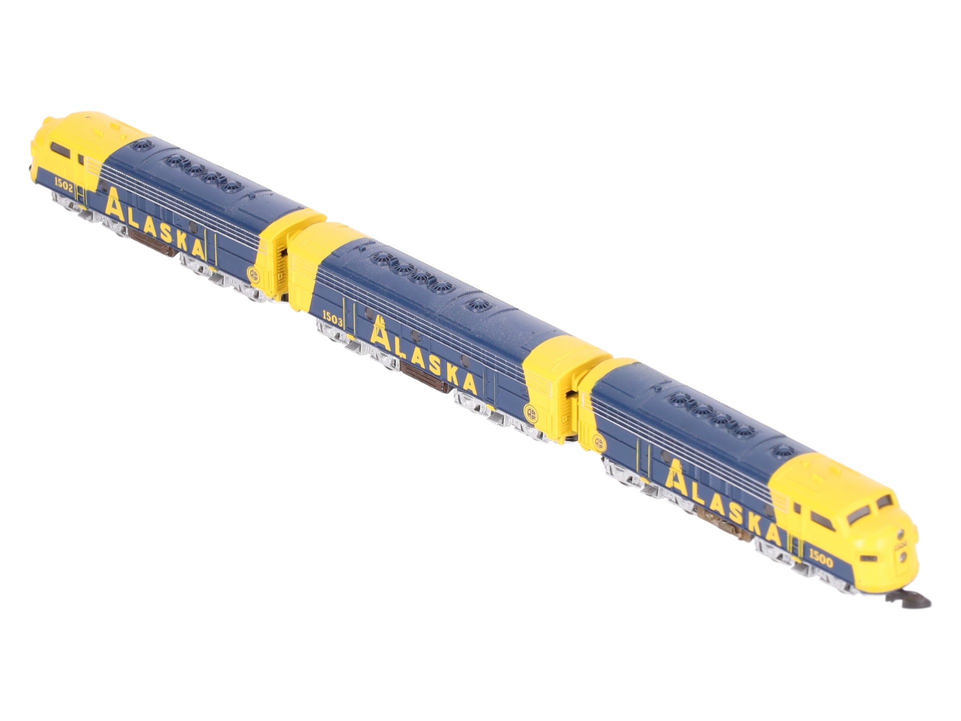 Marklin 8819 Z Scale Alaska Railroad EMD F7 ABA Diesel Locomotive Set EX/Box