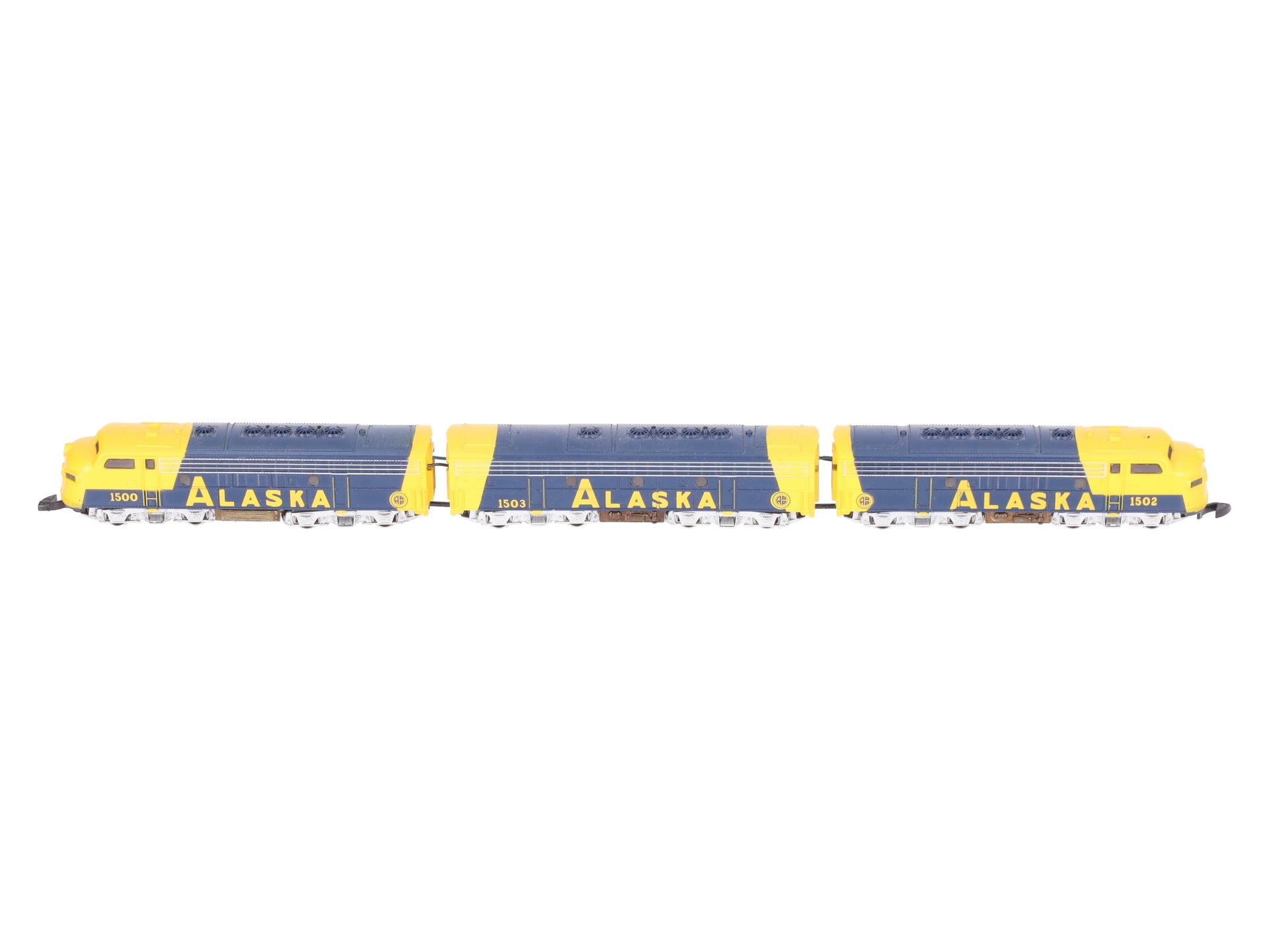 Marklin 8819 Z Scale Alaska Railroad EMD F7 ABA Diesel Locomotive Set EX/Box