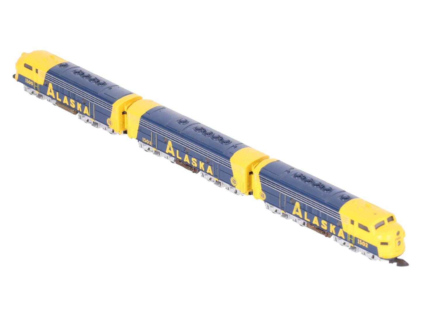 Marklin 8819 Z Scale Alaska Railroad EMD F7 ABA Diesel Locomotive Set EX/Box