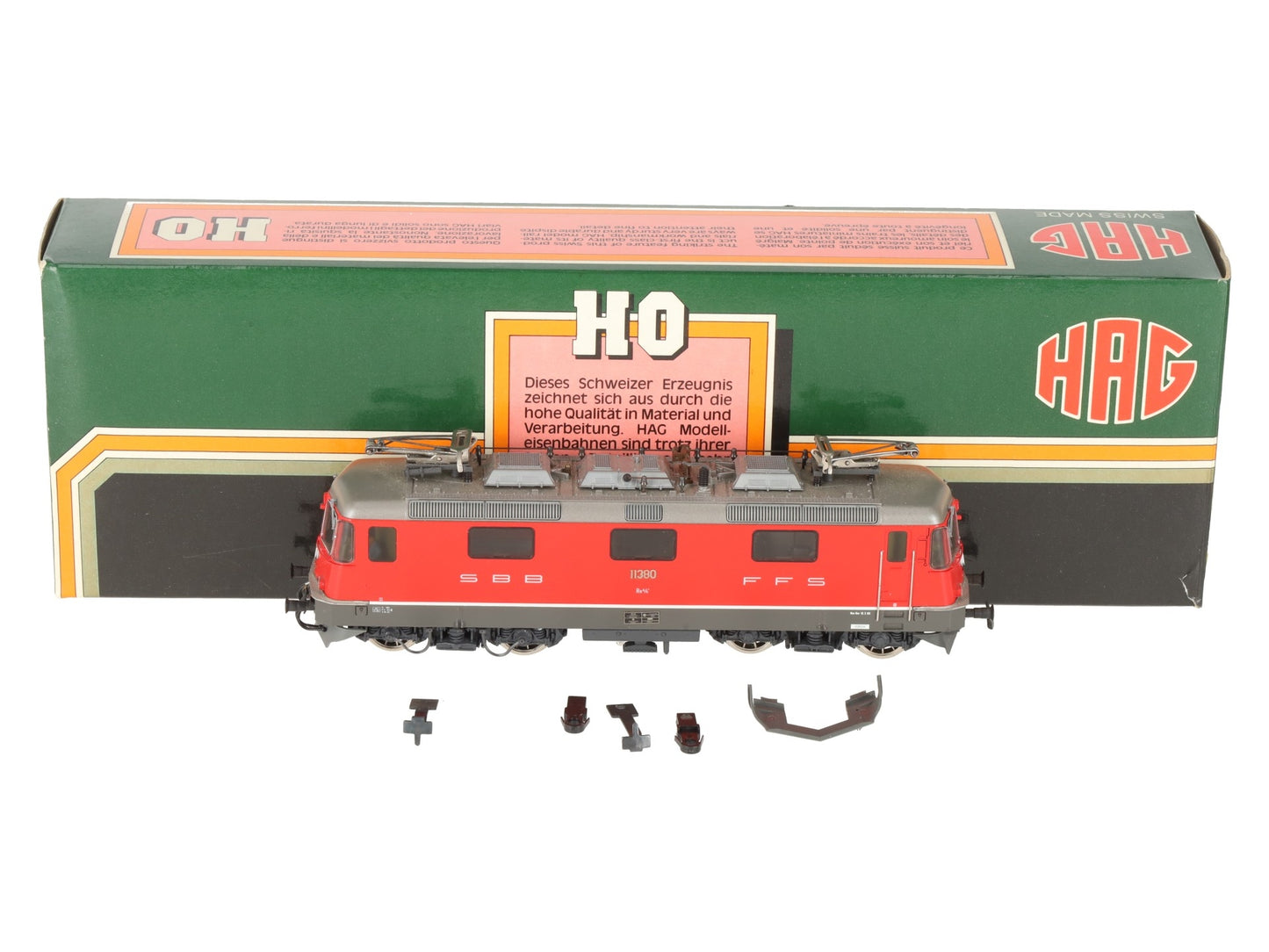 HAG 166 HO SBB rot Re 4/4 " Electric Locomotive #11196 LN/Box
