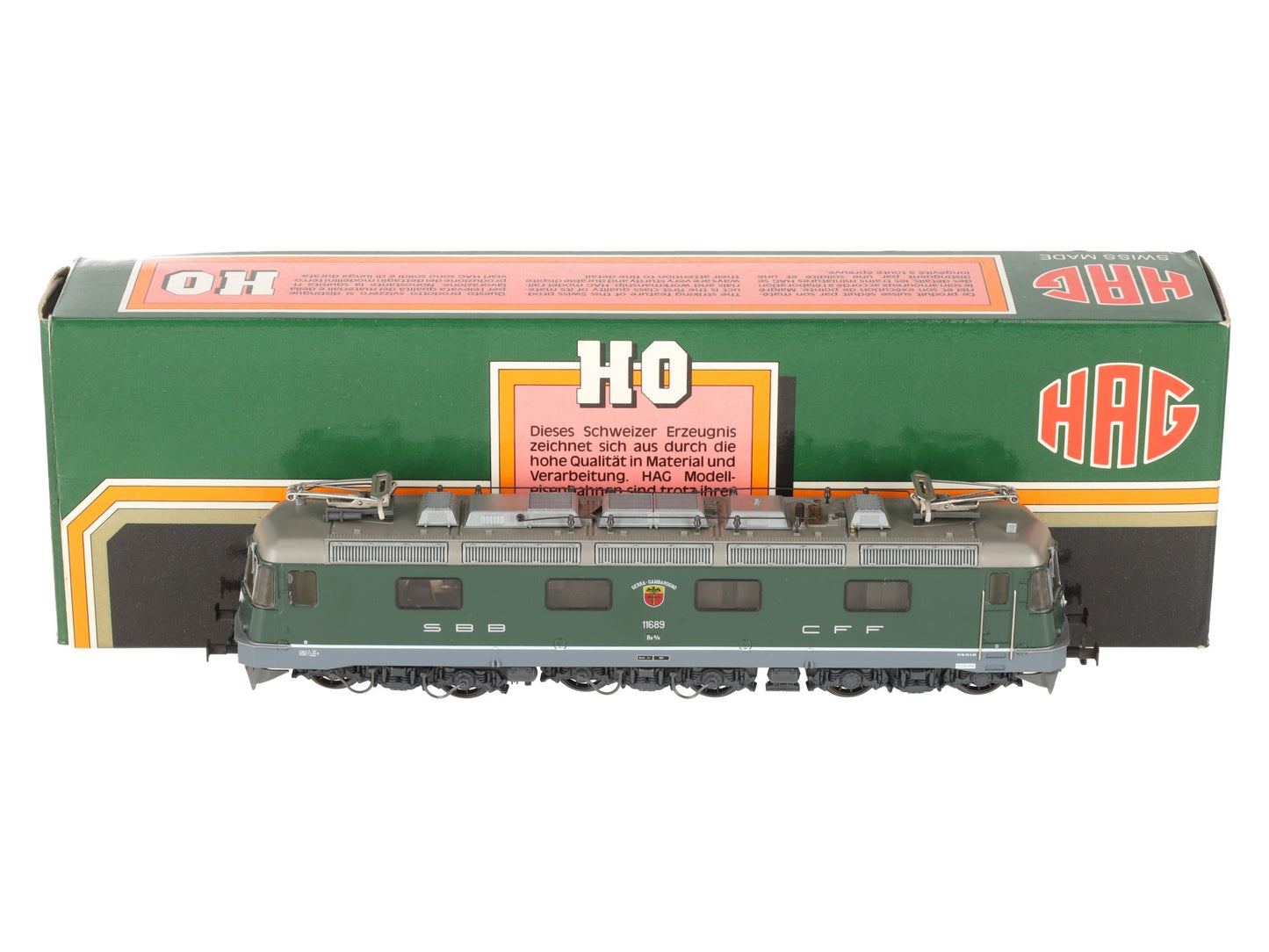 HAG 206 HO Scale SBB Re 6/6 Electric Locomotive #11689 EX/Box