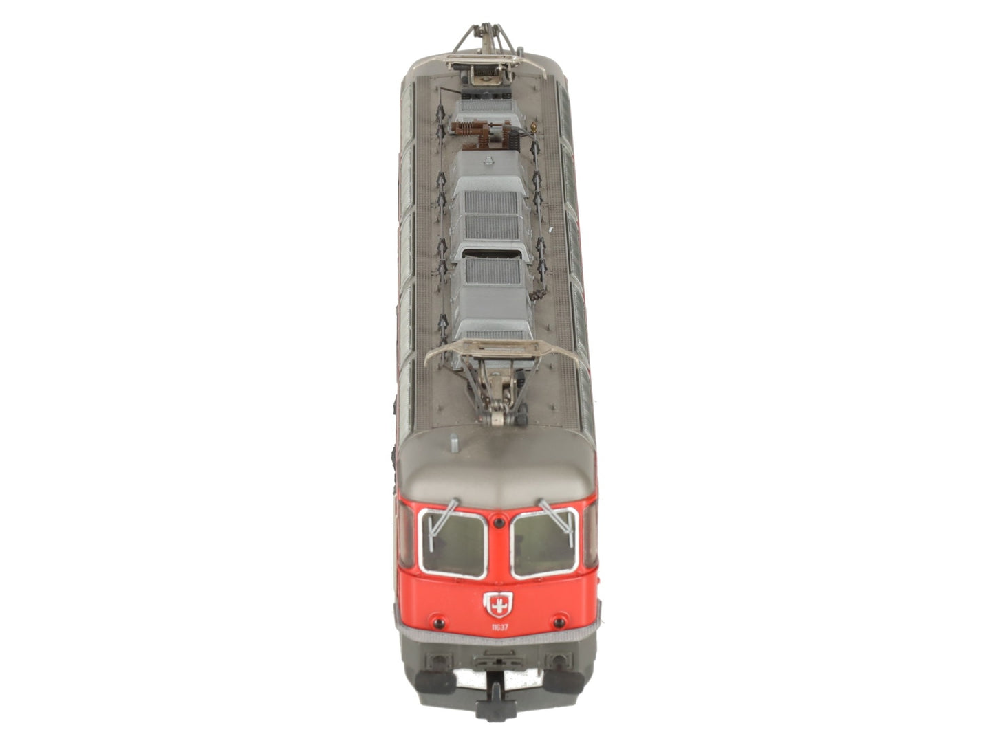 HAG 208 HO Scale SBB Re 6/6 rot Electric Locomotive #11637 EX/Box
