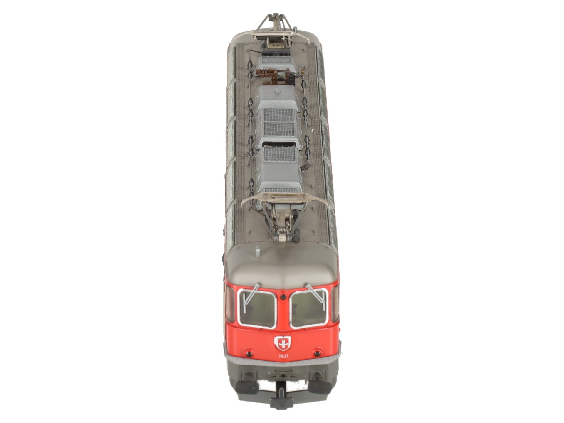 HAG 208 HO Scale SBB Re 6/6 rot Electric Locomotive #11637 EX/Box