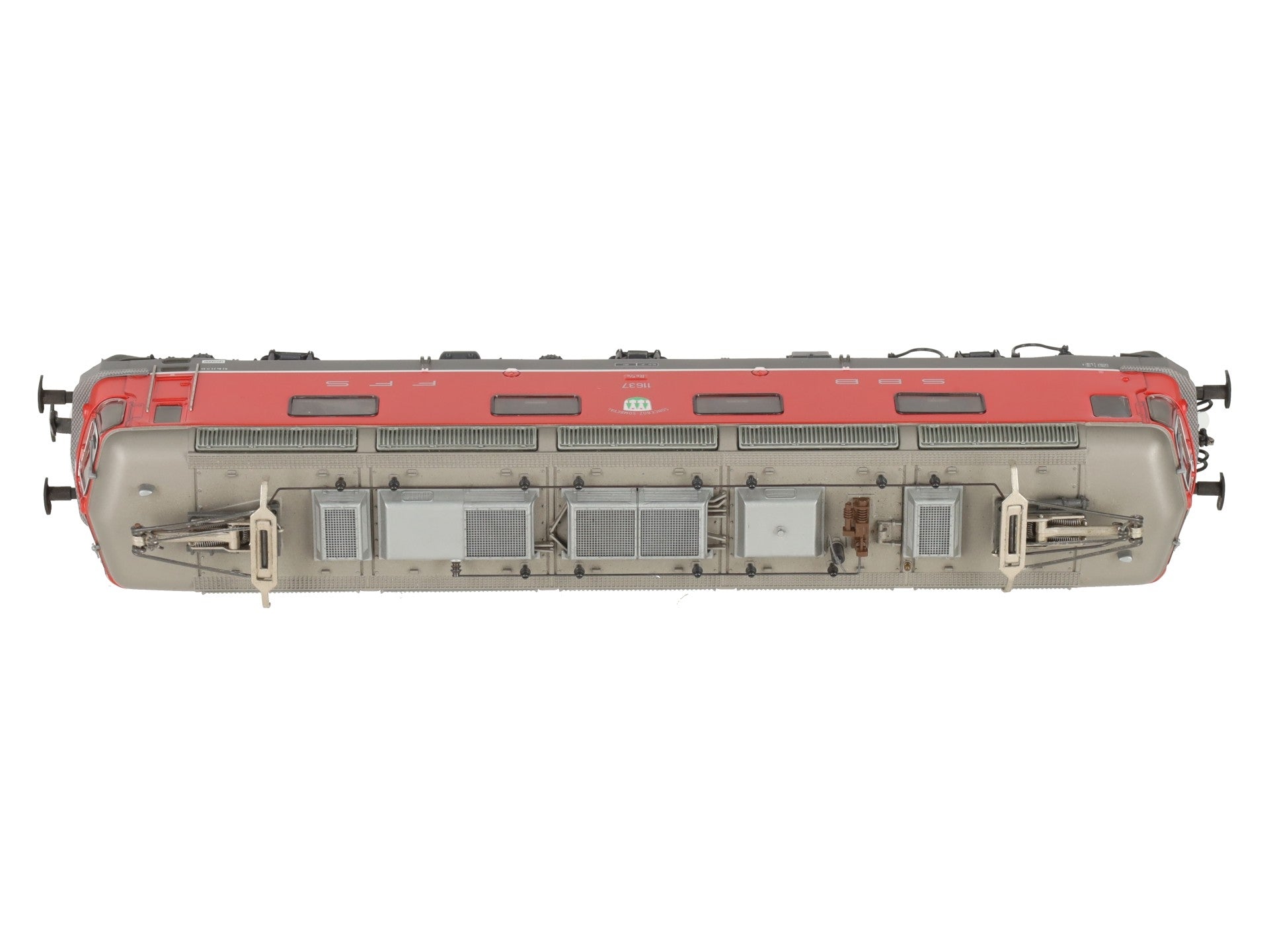 HAG 208 HO Scale SBB Re 6/6 rot Electric Locomotive #11637 EX/Box