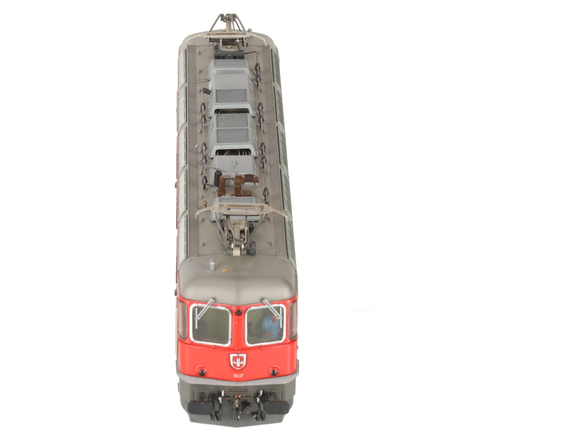 HAG 208 HO Scale SBB Re 6/6 rot Electric Locomotive #11637 EX/Box