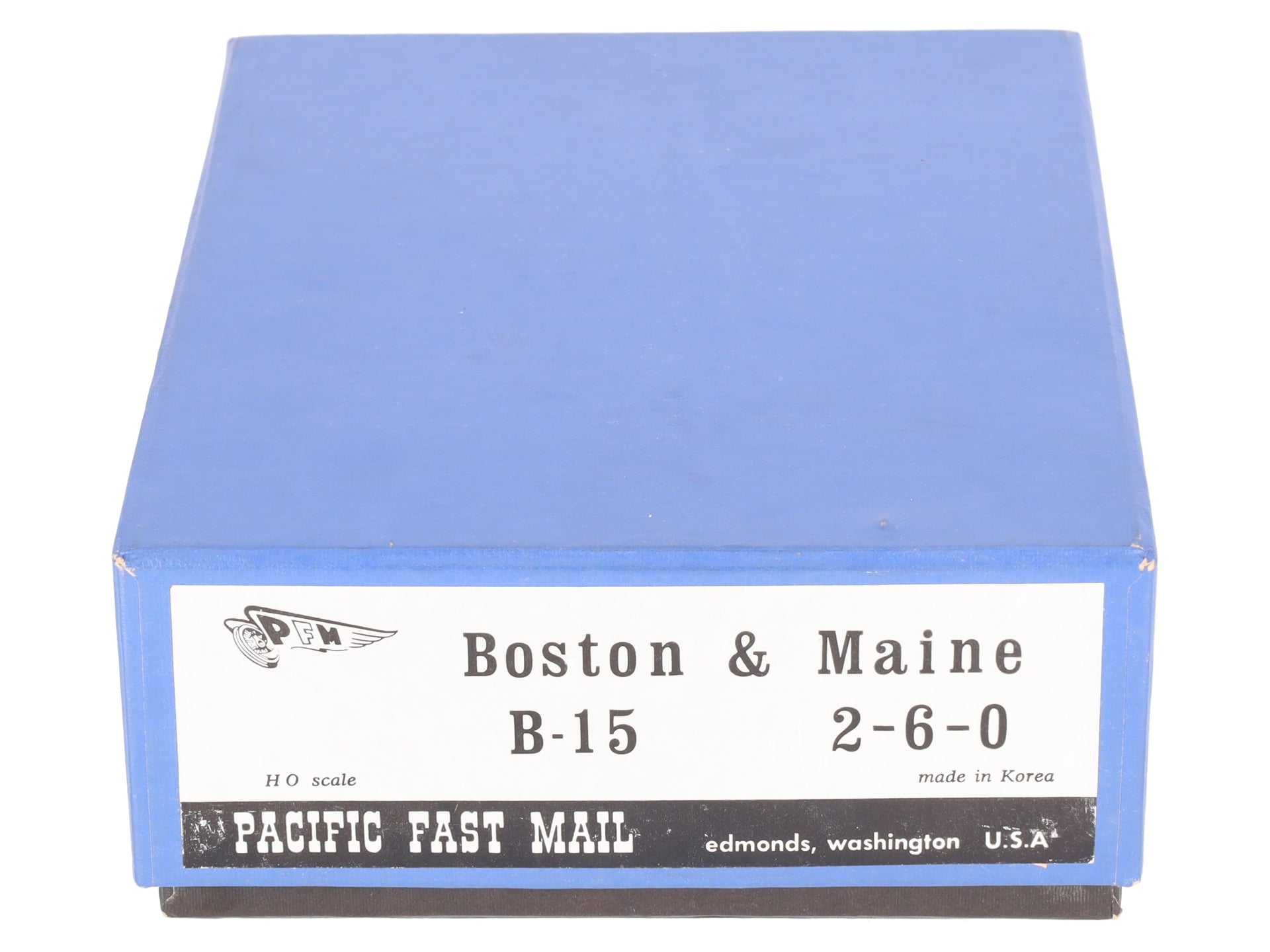 Pacific Fast Mail HO BRASS B&M B-15 2-6-0 Steam Locomotive & Tender -Unpainted EX/Box