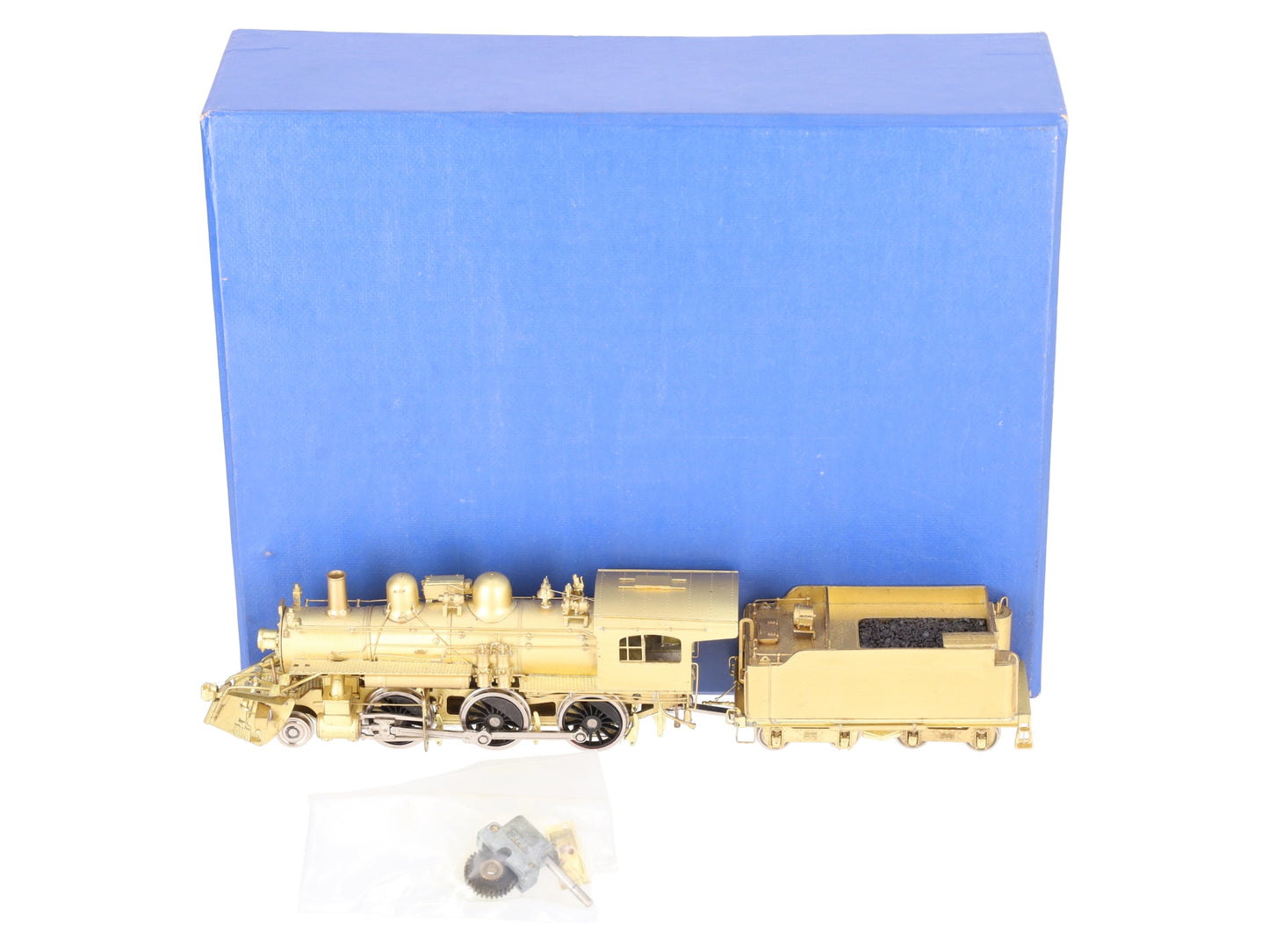 Pacific Fast Mail HO BRASS B&M B-15 2-6-0 Steam Locomotive & Tender -Unpainted EX/Box