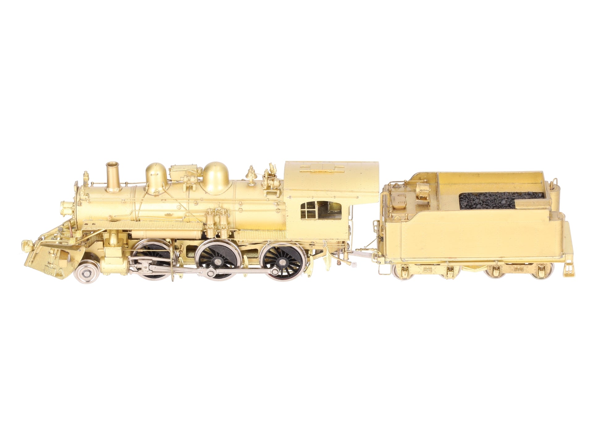 Pacific Fast Mail HO BRASS B&M B-15 2-6-0 Steam Locomotive & Tender -Unpainted EX/Box