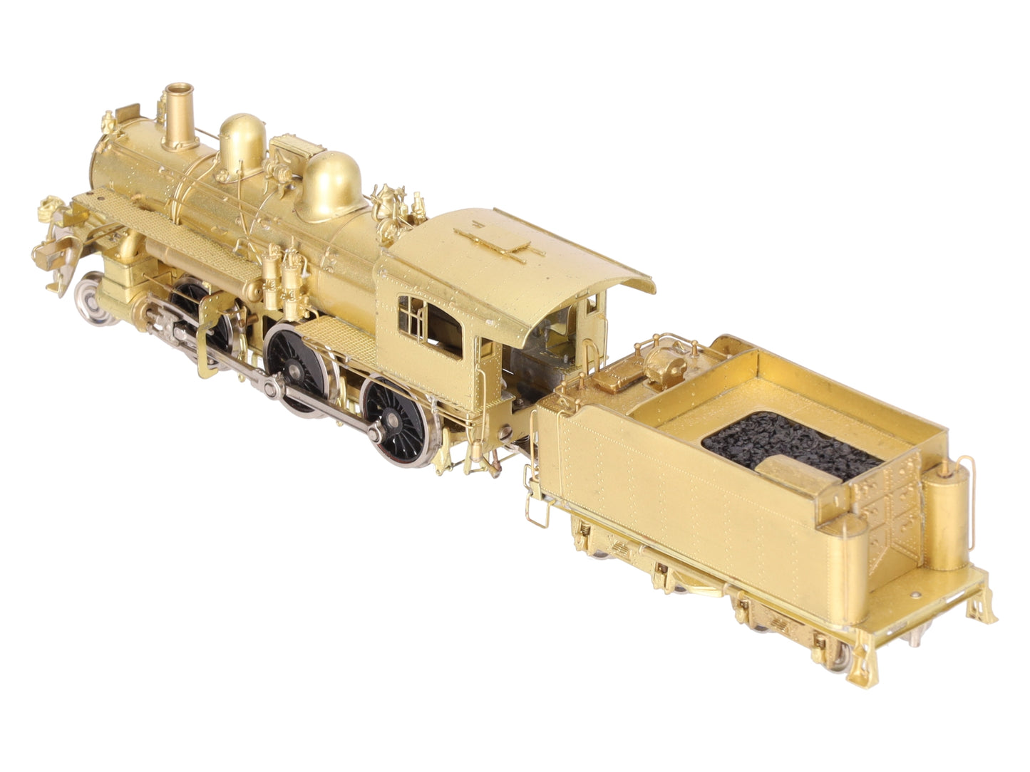 Pacific Fast Mail HO BRASS B&M B-15 2-6-0 Steam Locomotive & Tender -Unpainted EX/Box