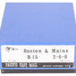 Pacific Fast Mail HO BRASS B&M B-15 2-6-0 Steam Locomotive & Tender -Unpainted EX/Box