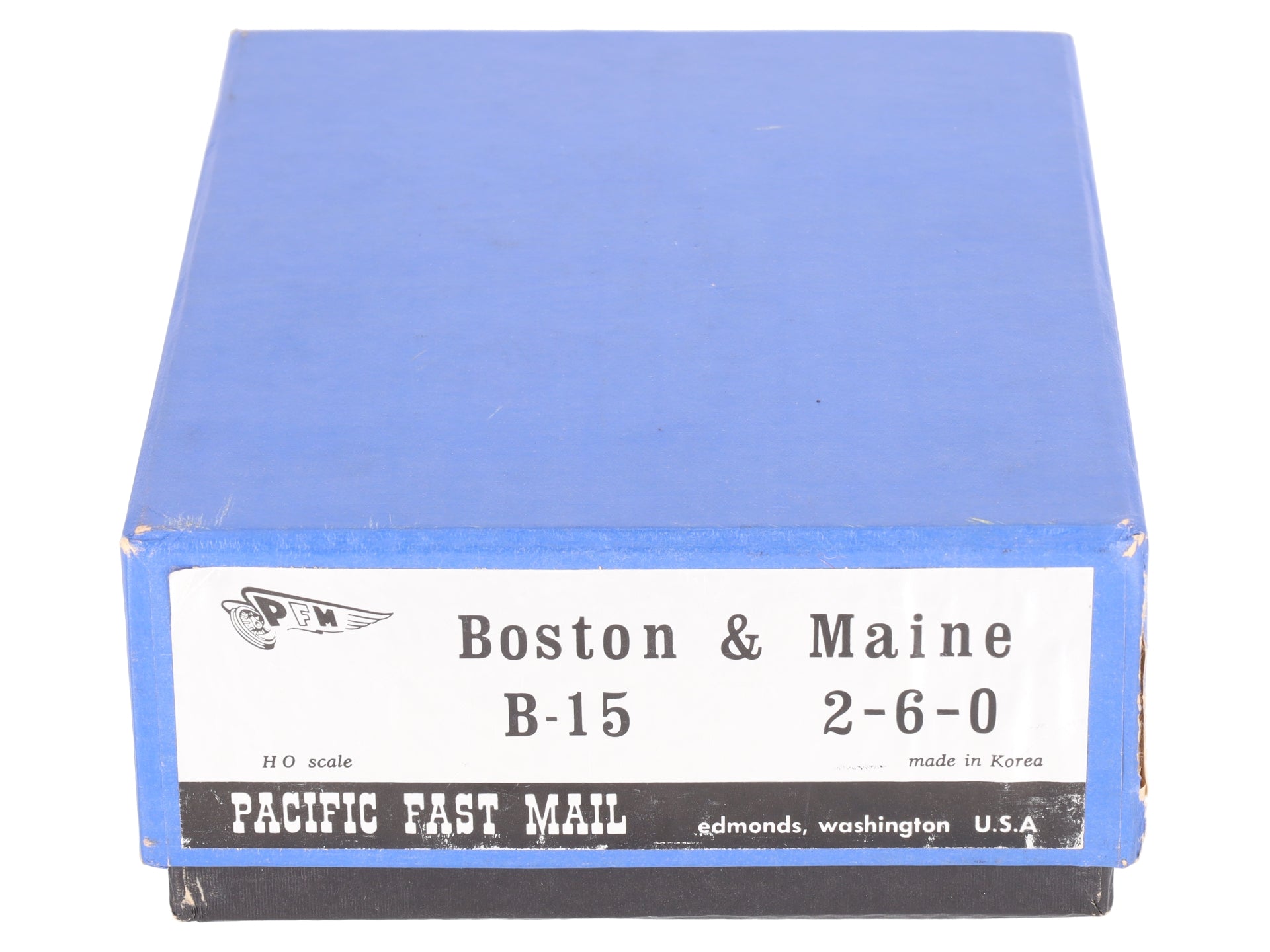 Pacific Fast Mail HO BRASS B&M B-15 2-6-0 Steam Locomotive & Tender -Unpainted EX/Box