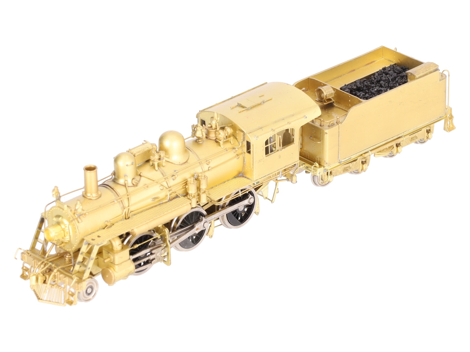Pacific Fast Mail HO BRASS B&M B-15 2-6-0 Steam Locomotive & Tender -Unpainted EX/Box