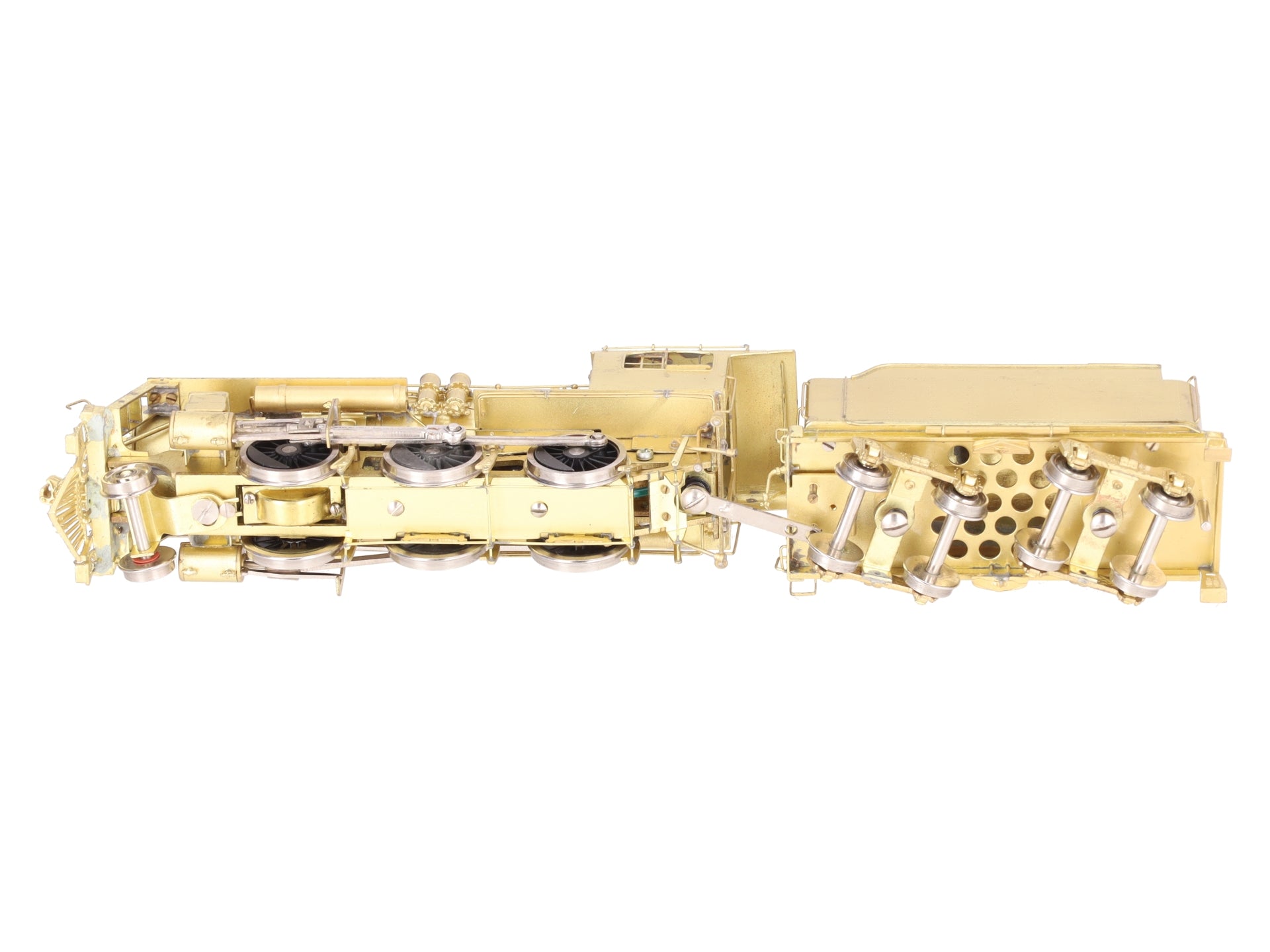Pacific Fast Mail HO BRASS B&M B-15 2-6-0 Steam Locomotive & Tender -Unpainted EX/Box
