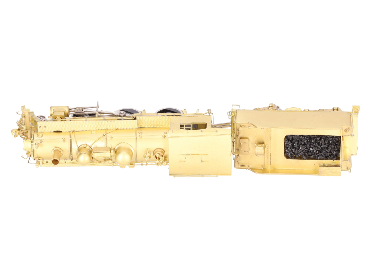 Pacific Fast Mail HO BRASS B&M B-15 2-6-0 Steam Locomotive & Tender -Unpainted EX/Box