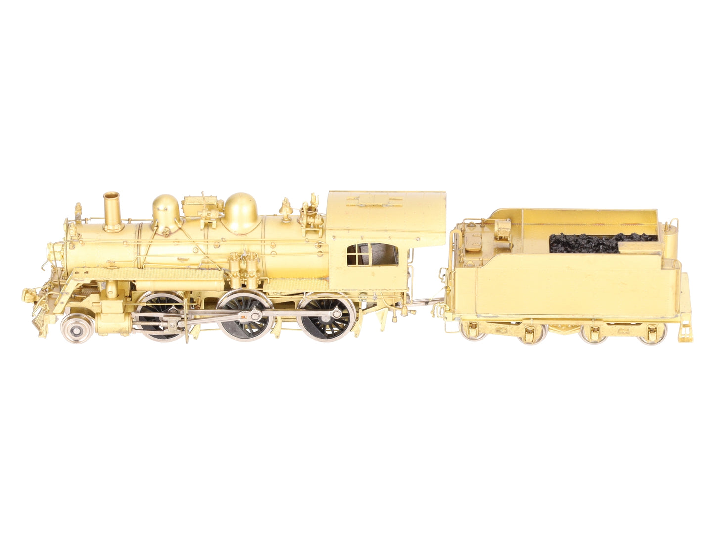 Pacific Fast Mail HO BRASS B&M B-15 2-6-0 Steam Locomotive & Tender -Unpainted EX/Box