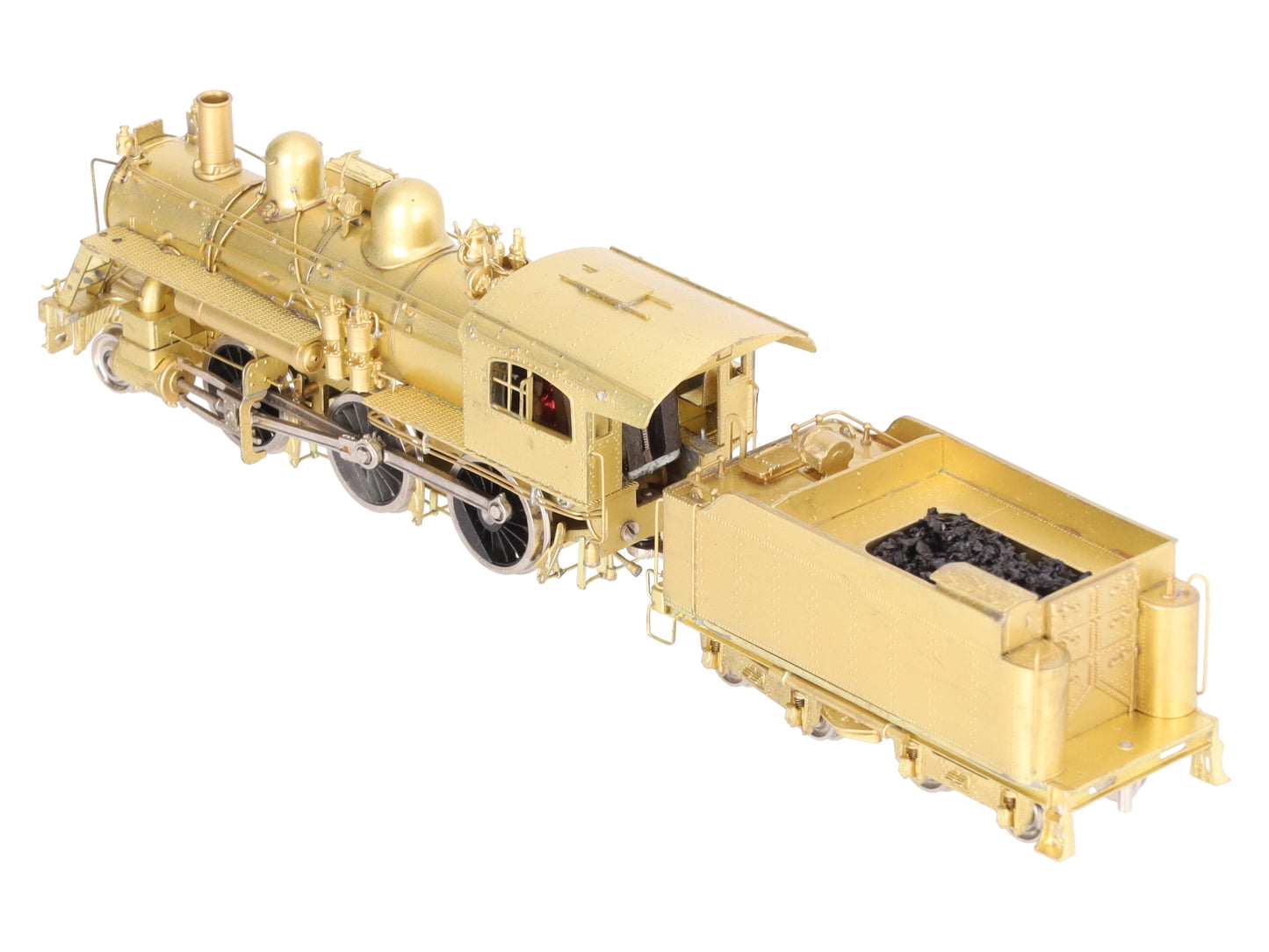 Pacific Fast Mail HO BRASS B&M B-15 2-6-0 Steam Locomotive & Tender -Unpainted EX/Box