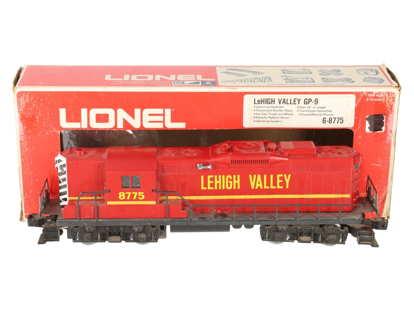 Lionel 6-8775 Lehigh Valley GP-9 Powered Diesel Locomotive VG/Box