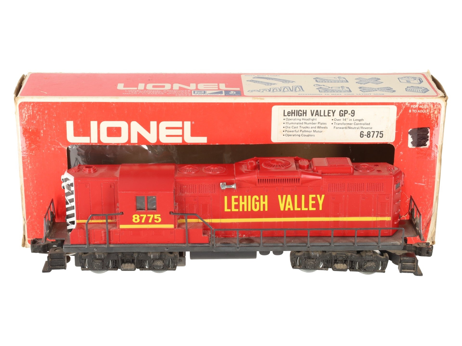 Lionel 6-8775 Lehigh Valley GP-9 Powered Diesel Locomotive VG/Box