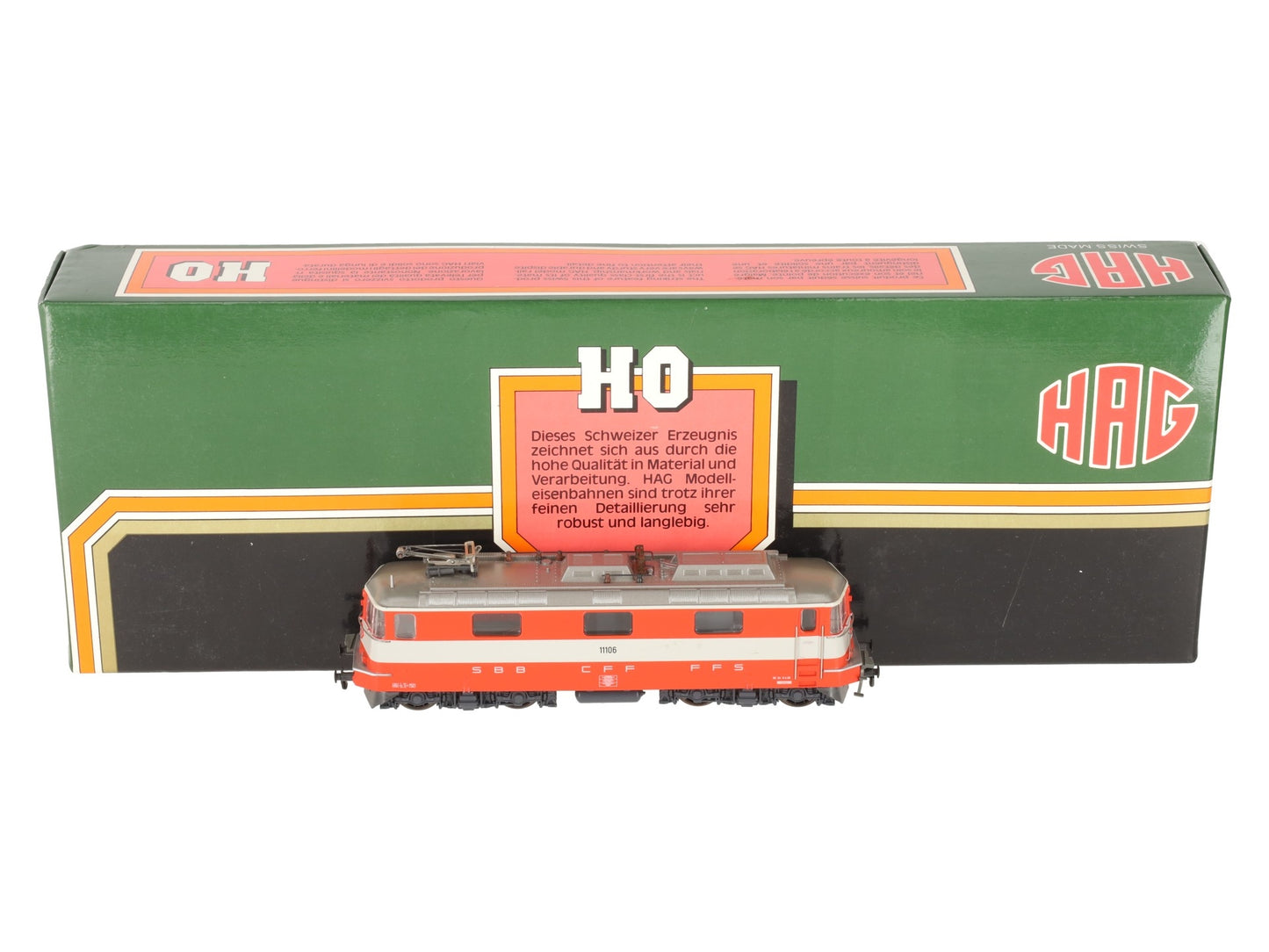 HAG 193 HO SBB Re 4/4" Swiss Express Electric Locomotive #11106 EX/Box