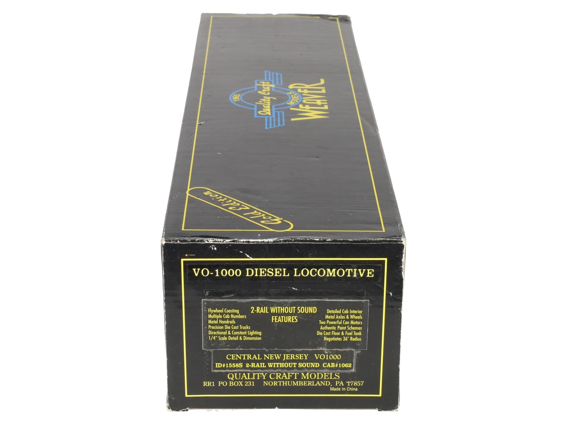 Weaver 1558LP O CNJ Baldwin VO-1000 Diesel Locomotive w/ Sound #1062 EX/Box