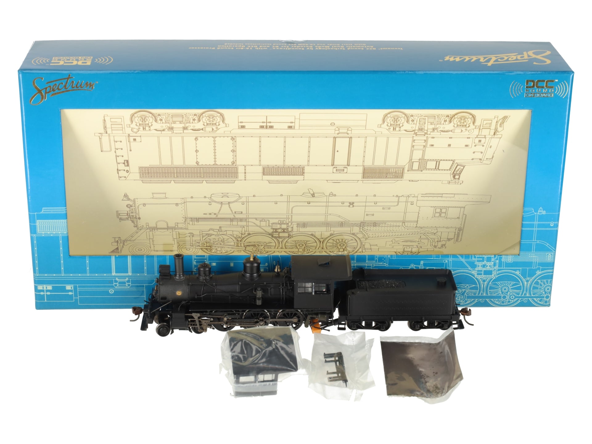 Bachmann 84901 HO Scale Undecorated 4-6-0 Steam Locomotive w/DCC Sound EX/Box