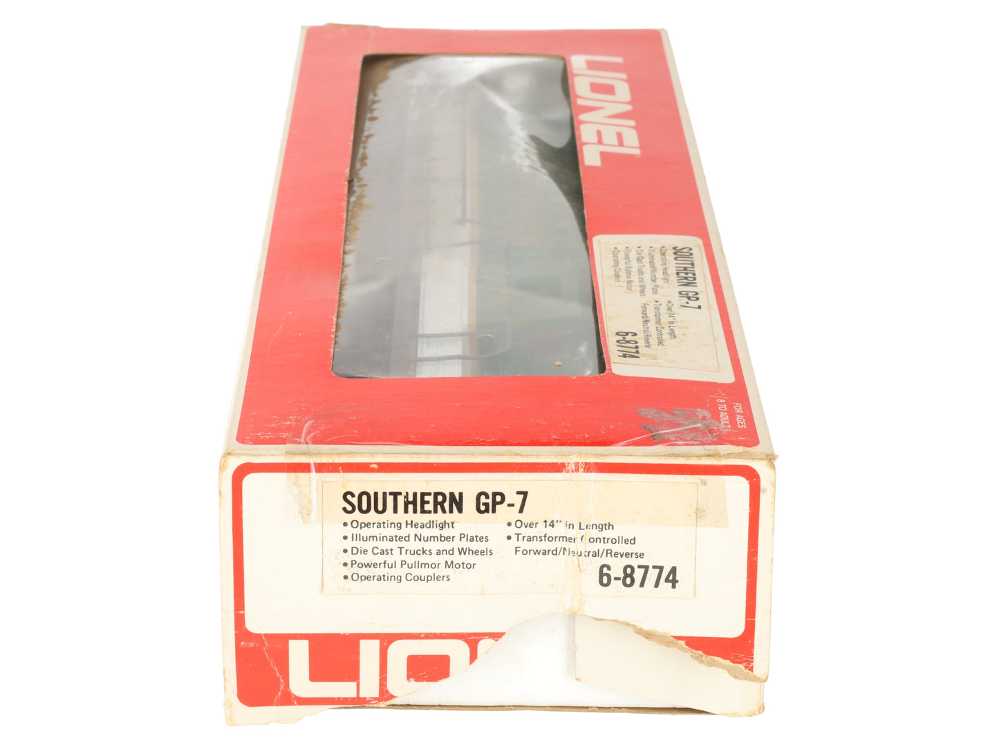 Lionel 6-8774 O Gauge Southern GP-7 Diesel Locomotive VG/Box