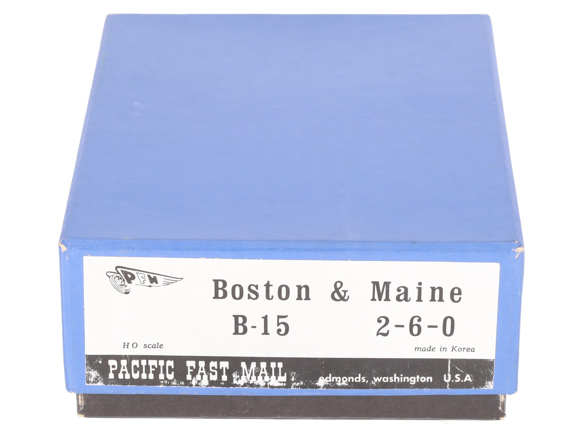Pacific Fast Mail HO BRASS B&M B-15 2-6-0 Steam Locomotive & Tender -Unpainted EX/Box