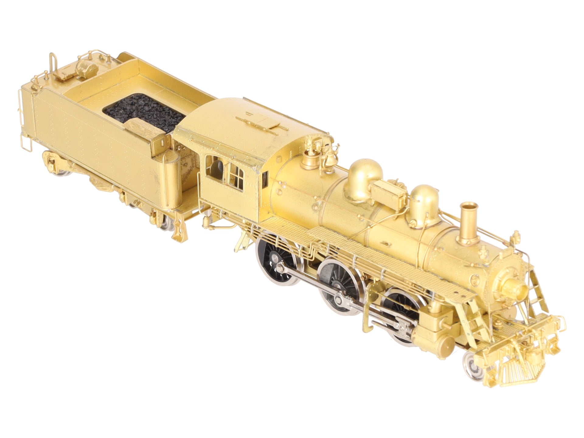 Pacific Fast Mail HO BRASS B&M B-15 2-6-0 Steam Locomotive & Tender -Unpainted EX/Box