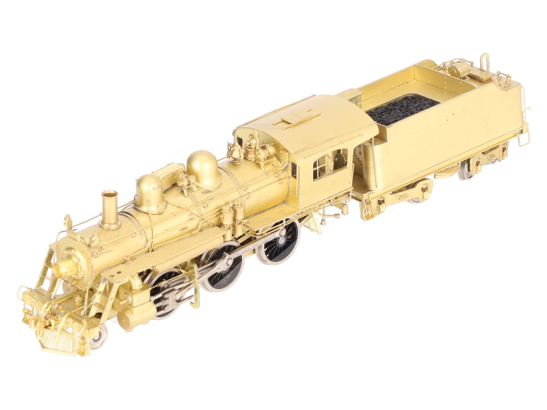 Pacific Fast Mail HO BRASS B&M B-15 2-6-0 Steam Locomotive & Tender -Unpainted EX/Box