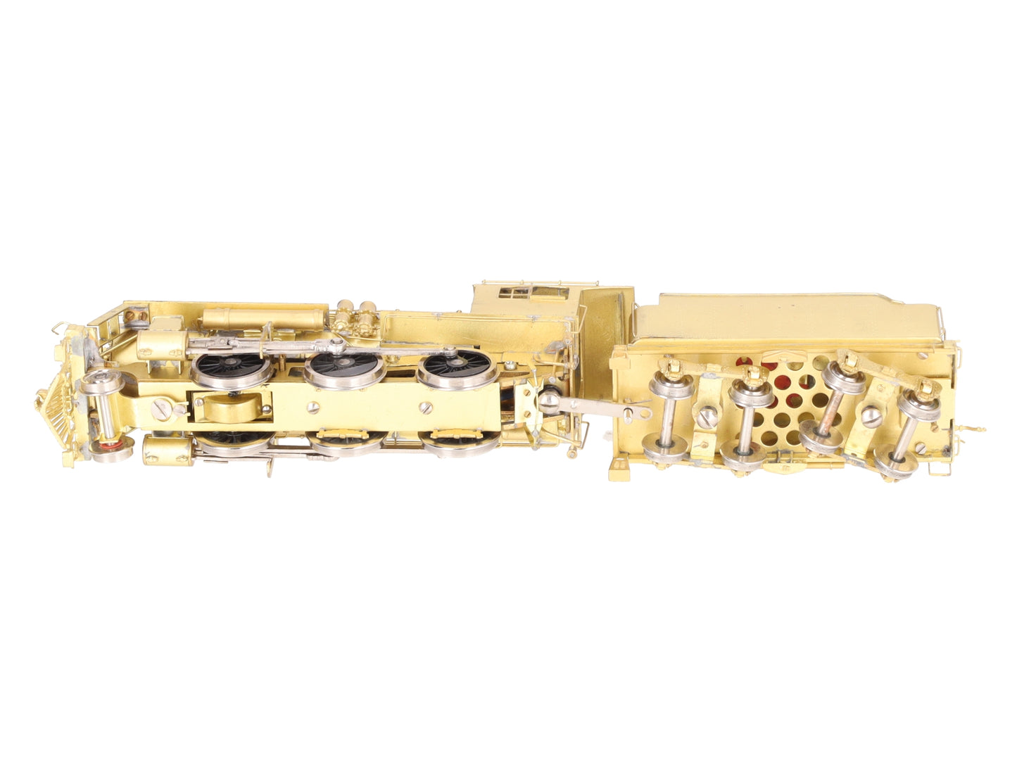 Pacific Fast Mail HO BRASS B&M B-15 2-6-0 Steam Locomotive & Tender -Unpainted EX/Box
