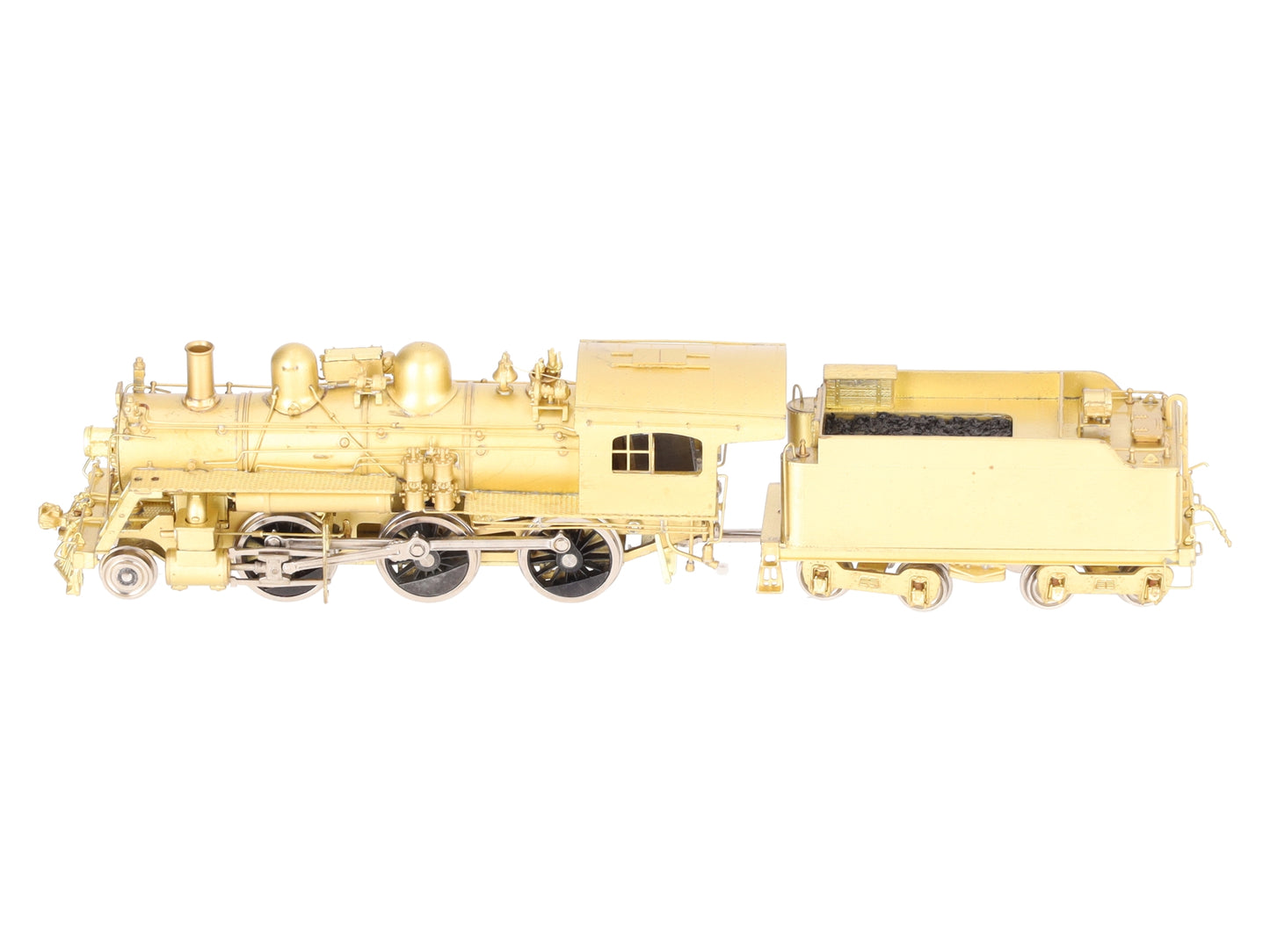 Pacific Fast Mail HO BRASS B&M B-15 2-6-0 Steam Locomotive & Tender -Unpainted EX/Box