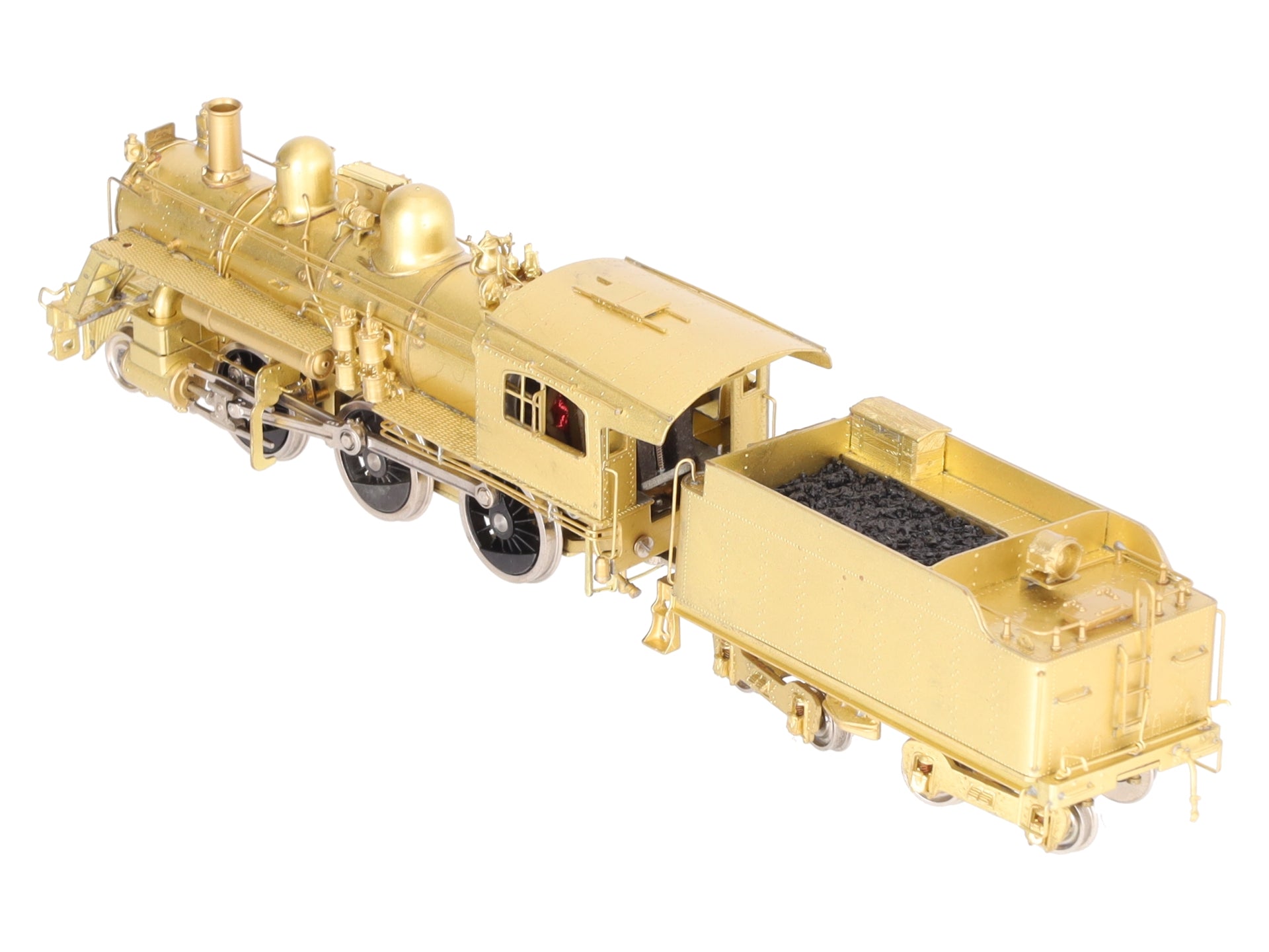 Pacific Fast Mail HO BRASS B&M B-15 2-6-0 Steam Locomotive & Tender -Unpainted EX/Box