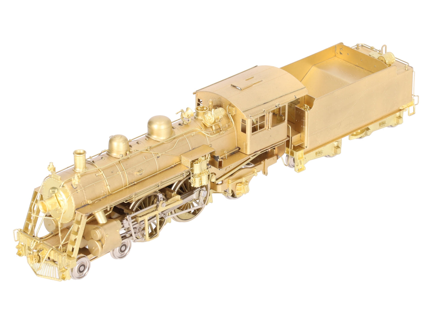 New England Rail Service HO BRASS Class J-1 4-4-2 Steam Loco & Tender- Unpainted EX/Box