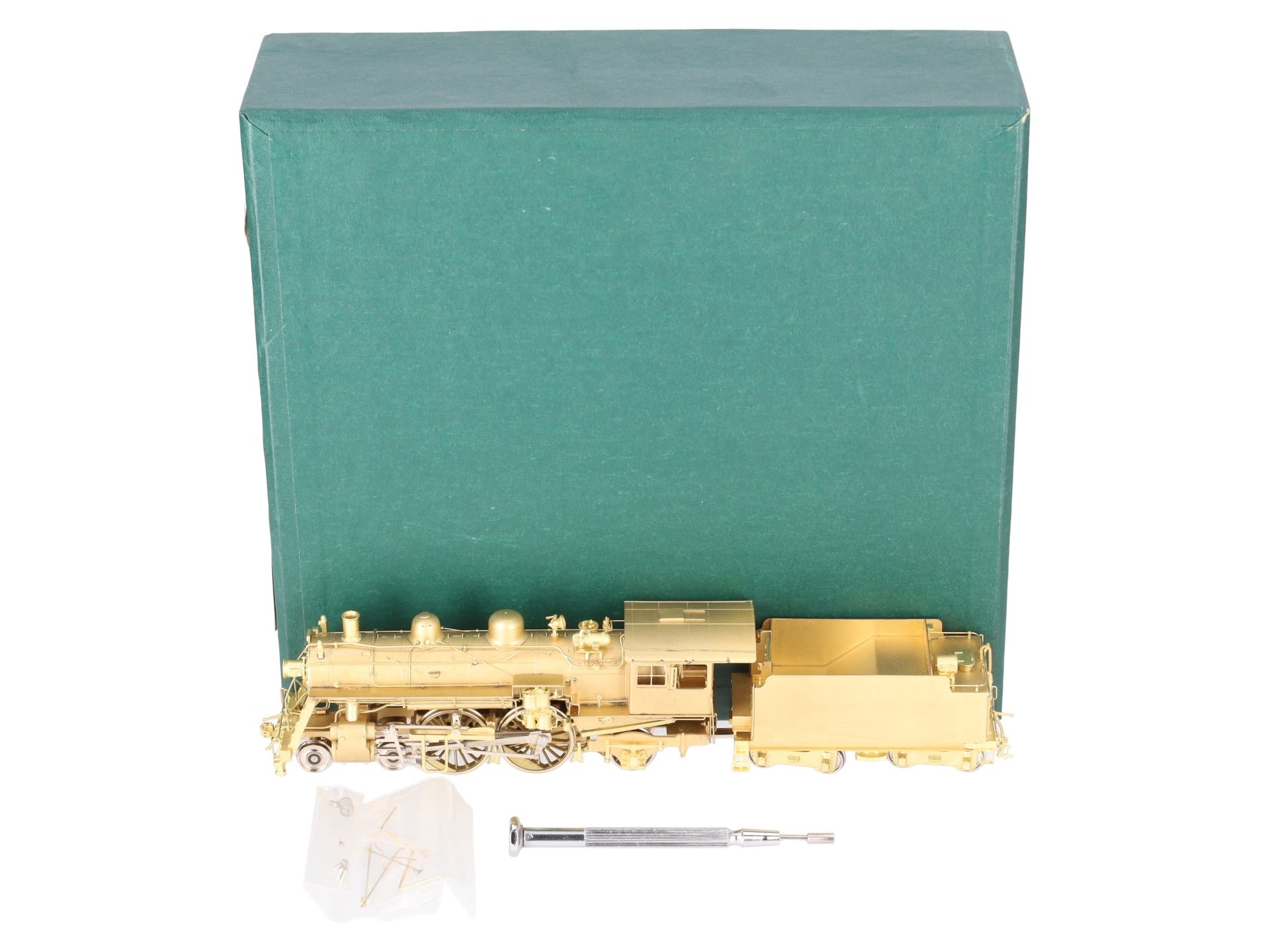 New England Rail Service HO BRASS Class J-1 4-4-2 Steam Loco & Tender- Unpainted EX/Box