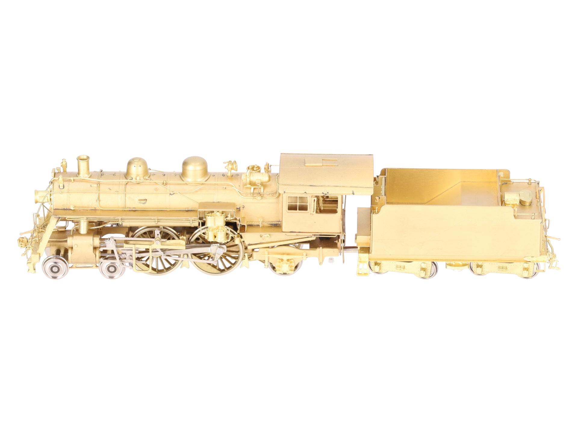 New England Rail Service HO BRASS Class J-1 4-4-2 Steam Loco & Tender- Unpainted EX/Box