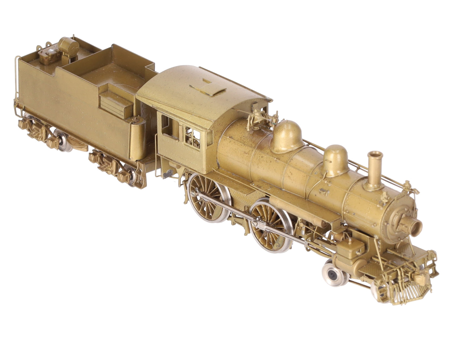 Pacific Fast Mail HO BRASS B&M 4-4-0 A-41F Steam Locomotive & Tender- Unpainted EX/Box