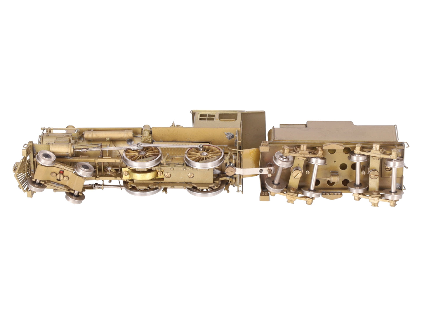 Pacific Fast Mail HO BRASS B&M 4-4-0 A-41F Steam Locomotive & Tender- Unpainted EX/Box